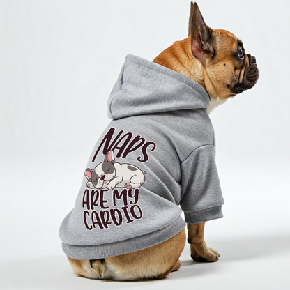 Naps are my cardio - Personalized French Bulldog Hoodies with Funny Quotes – Stylish, Cozy, and Premium 100% Cotton