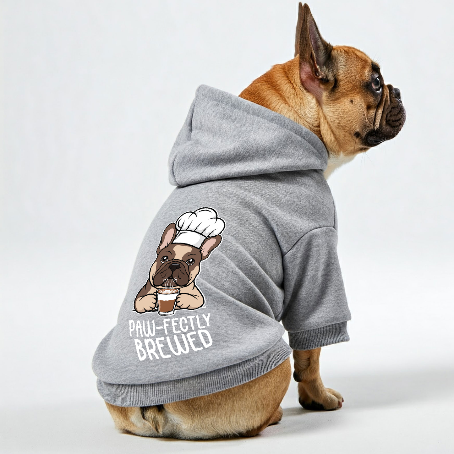 Paw-fectly Brewed - Personalized French Bulldog Hoodies with Funny Quotes – Stylish, Cozy, and Premium 100% Cotton