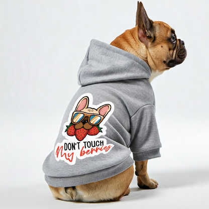 DON'T TOUCH My berries - Personalized French Bulldog Hoodies with Funny Quotes – Stylish, Cozy, and Premium 100% Cotton