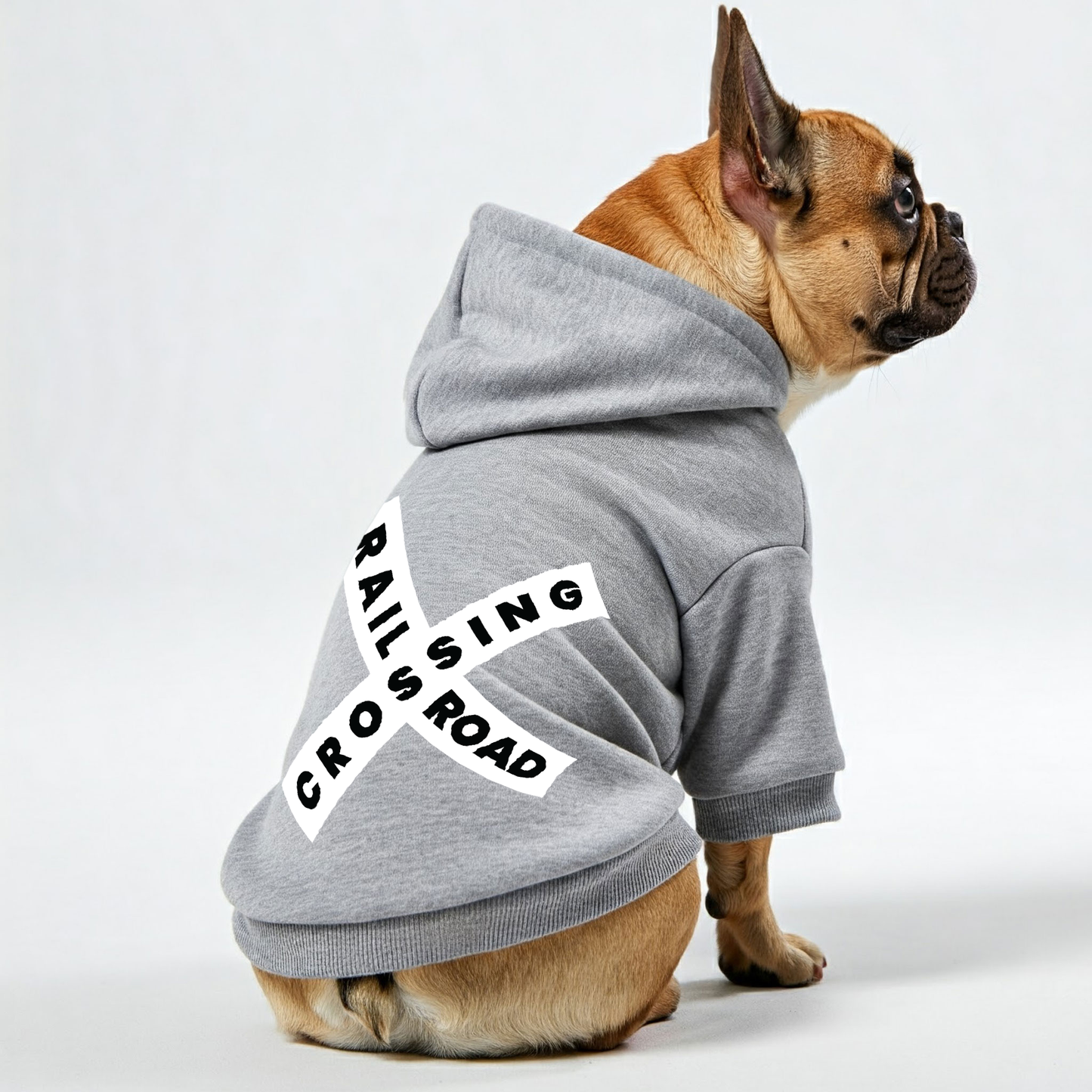 RAILROAD CROSSING - Personalized French Bulldog Hoodies with Funny Quotes – Stylish, Cozy, and Premium 100% Cotton