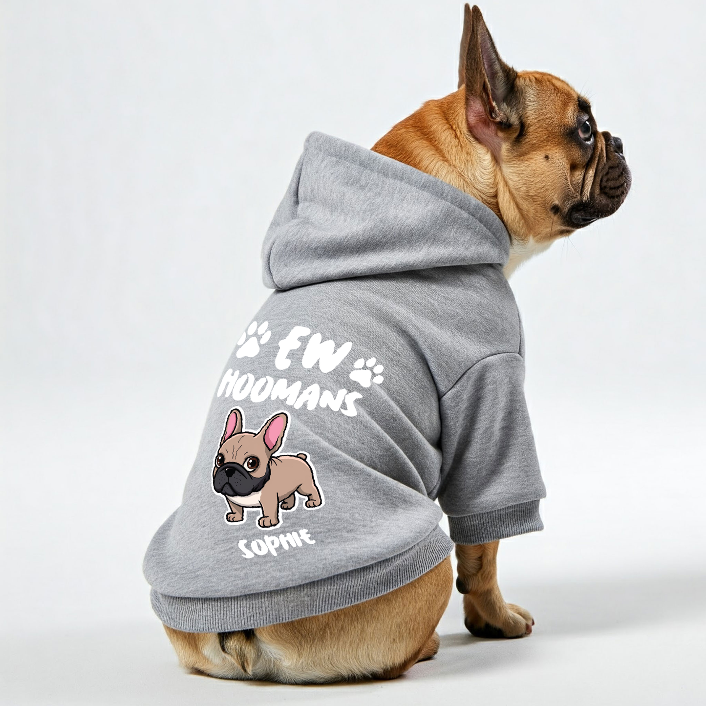 Personalized French Bulldog Hoodies with Funny Quotes and Custom Name – Stylish, Cozy, and Premium 100% Cotton