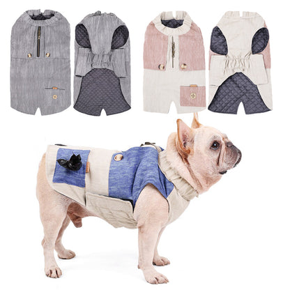 WarmPaws Premium Zipper Pet Jacket for French Bulldogs - Stay Warm and Stylish