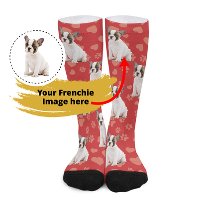 Custom socks  with Frenchie Photo