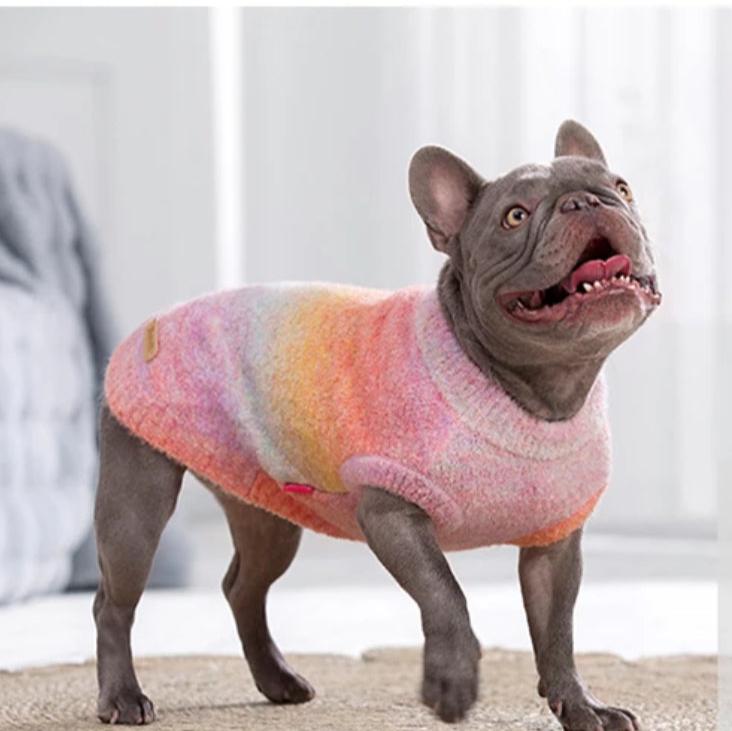 Fluffy Frenchie Sweater Premium Turtleneck Pullover for French Bulldogs