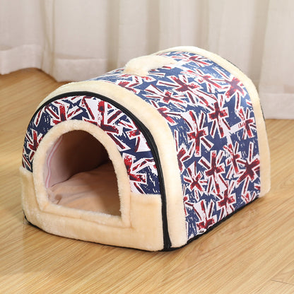 SnugglePaws-Indoor-Frenchie-House-Nest-with-Mat-Snuggle-Up-in-Style-and-Comfort-www.frenchie.shop