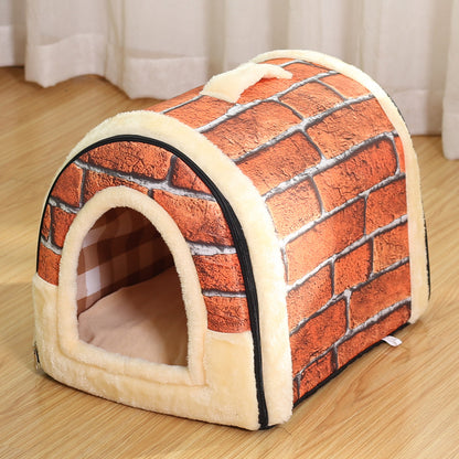 SnugglePaws-Indoor-Frenchie-House-Nest-with-Mat-Snuggle-Up-in-Style-and-Comfort-www.frenchie.shop