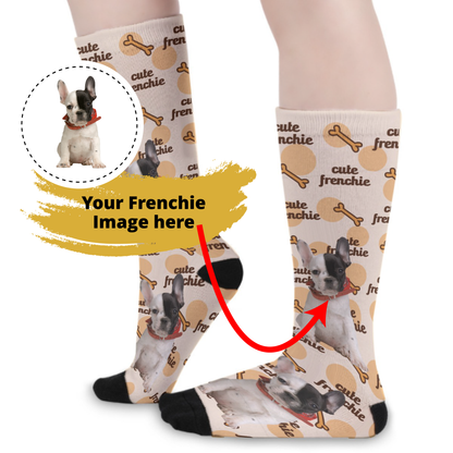 Custom socks  with Frenchie Photo