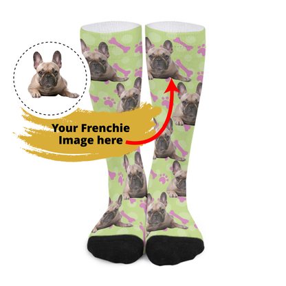 Custom socks  with Frenchie Photo