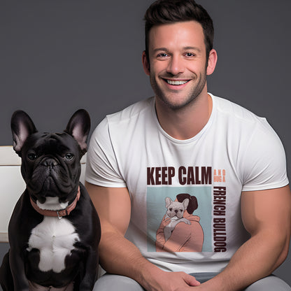 Hugging Frenchie - Unisex T-Shirt