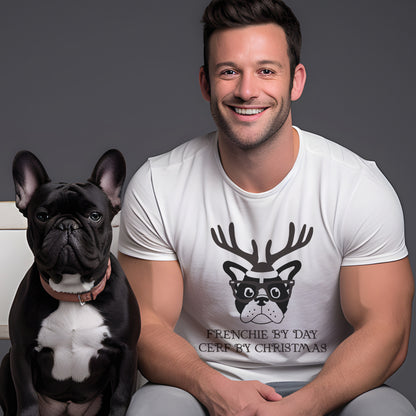 Frenchie Reindeer -  Unisex T-Shirt