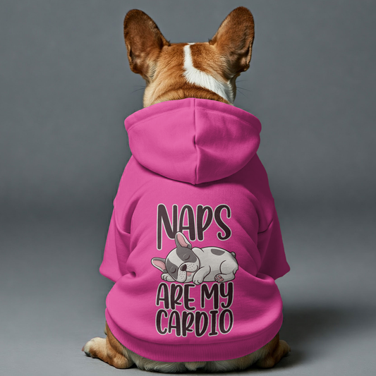 Naps are my cardio - Personalized French Bulldog Hoodies with Funny Quotes – Stylish, Cozy, and Premium 100% Cotton