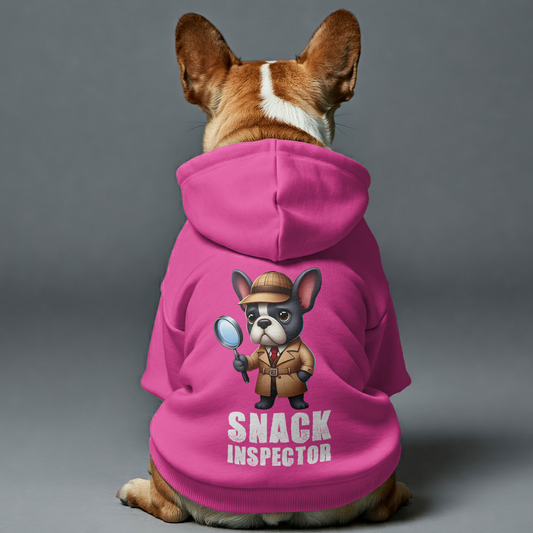 Snack Inspector - Personalized French Bulldog Hoodies with Funny Quotes – Stylish, Cozy, and Premium 100% Cotton