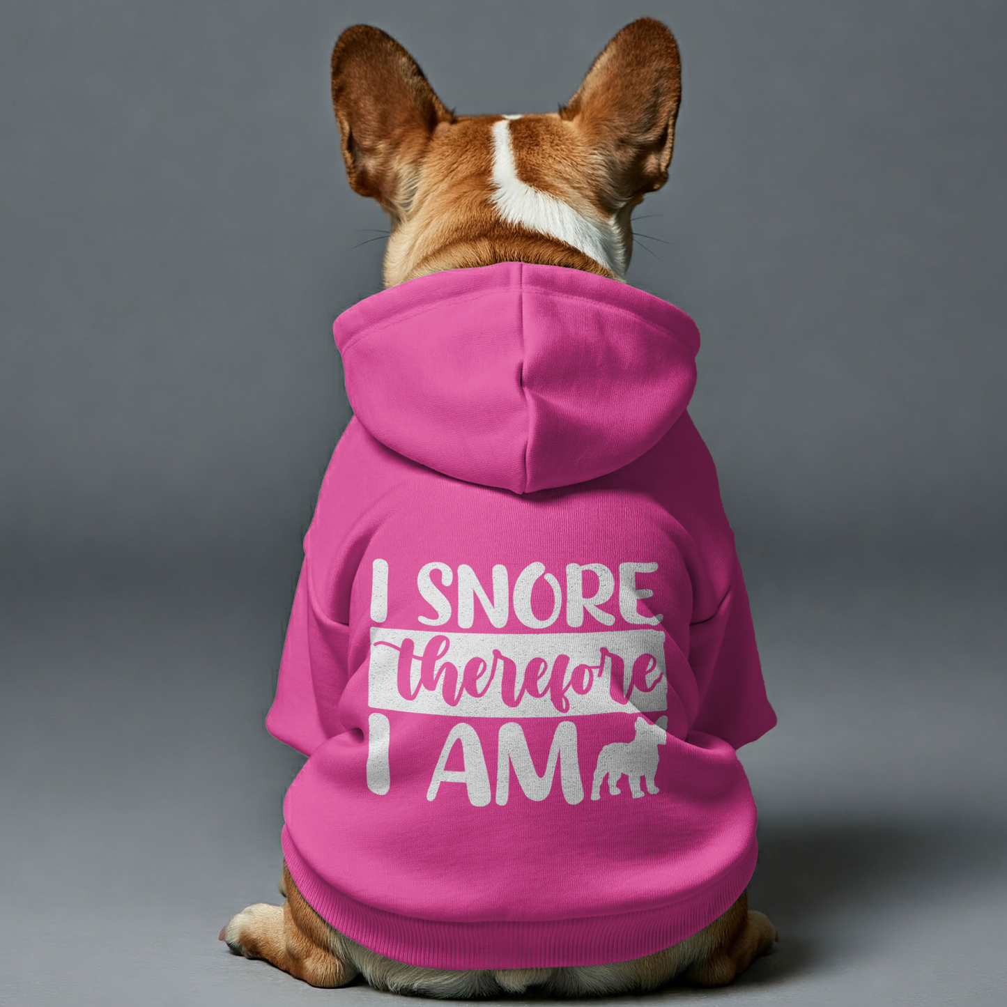 I snore, therefore I am - Personalized French Bulldog Hoodies with Funny Quotes – Stylish, Cozy, and Premium 100% Cotton