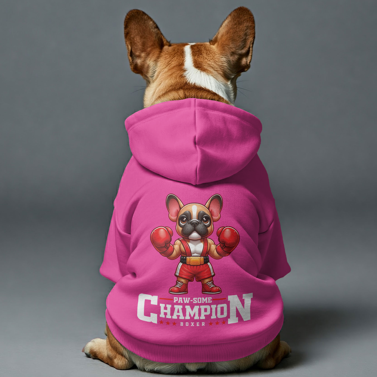 PAWSOME CHAMPION BOXER - Personalized French Bulldog Hoodies with Funny Quotes – Stylish, Cozy, and Premium 100% Cotton