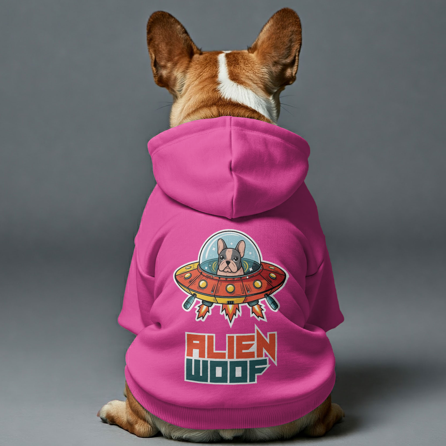 Alien Woof - Personalized French Bulldog Hoodies with Funny Quotes – Stylish, Cozy, and Premium 100% Cotton