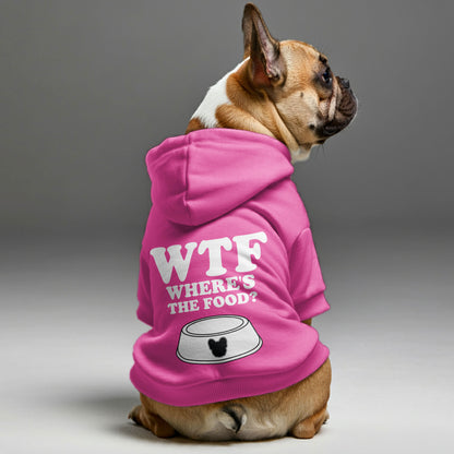 WTF (Wheres the Food?) - Personalized French Bulldog Hoodies with Funny Quotes – Stylish, Cozy, and Premium 100% Cotton