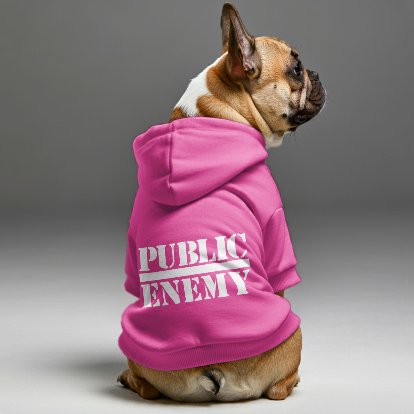 PUBLIC ENEMY -  Personalized French Bulldog Hoodies with Funny Quotes – Stylish, Cozy, and Premium 100% Cotton