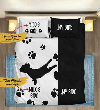 Custom Bedding Set with Frenchie's Name - Bedding Set