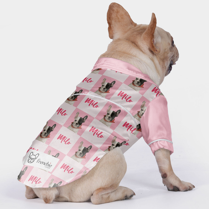 Personalized French Bulldog Pajamas featuring Your Dog’s Name and Image