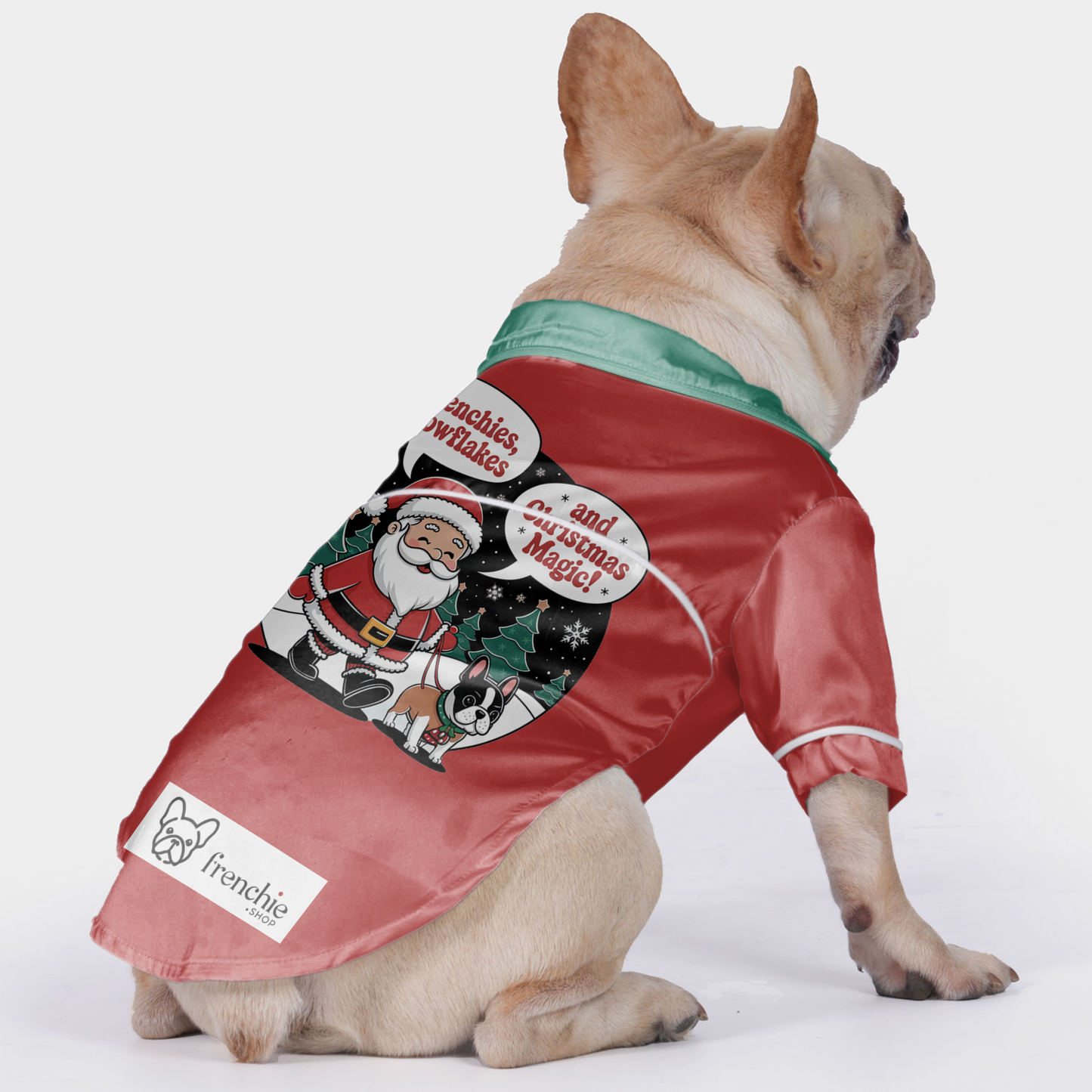 Frenchies, snowflakes, and Christmas magic! - Pajamas for French bulldog