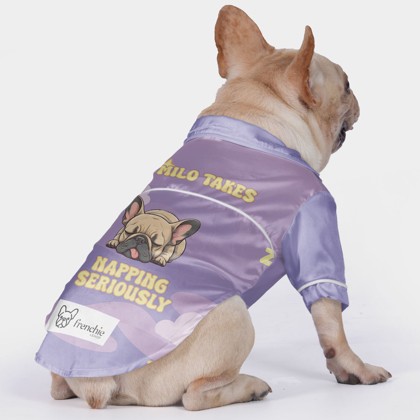 Custom French Bulldog Pajamas with Your Frenchie's Name