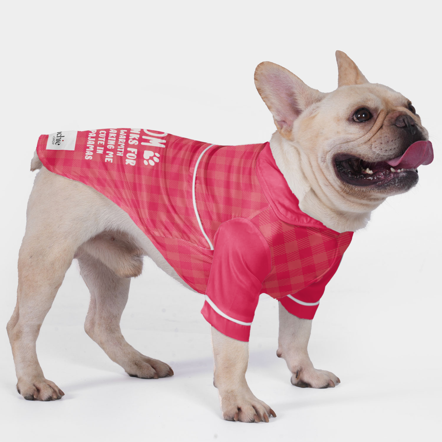 Custom French Bulldog Pajamas Featuring Your Dog's Name and Image