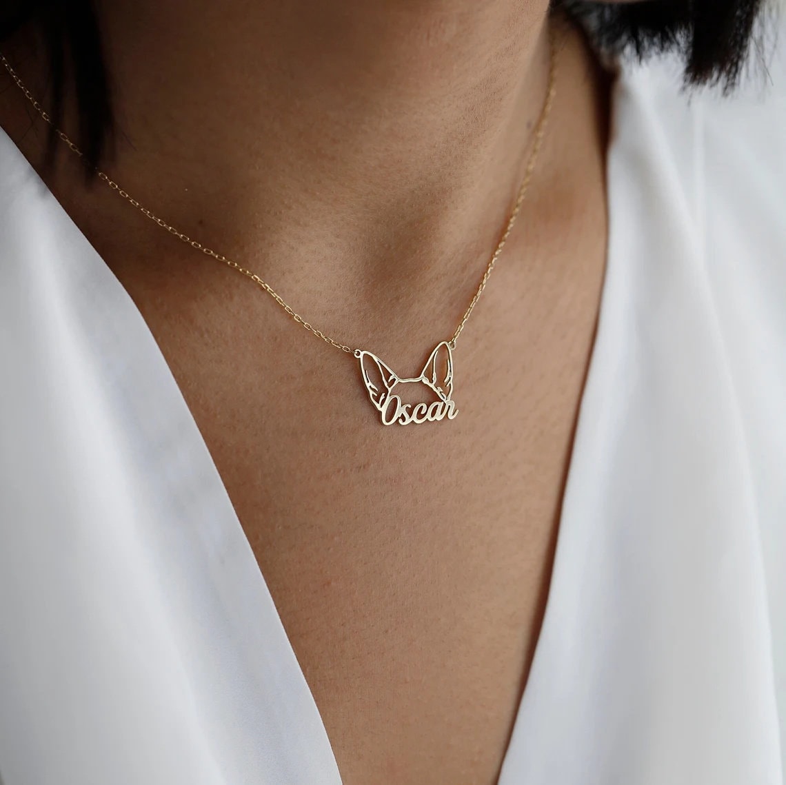 Personalized Frenchie Name Necklace Stainless Steel Women s Jewelry frenchie Shop