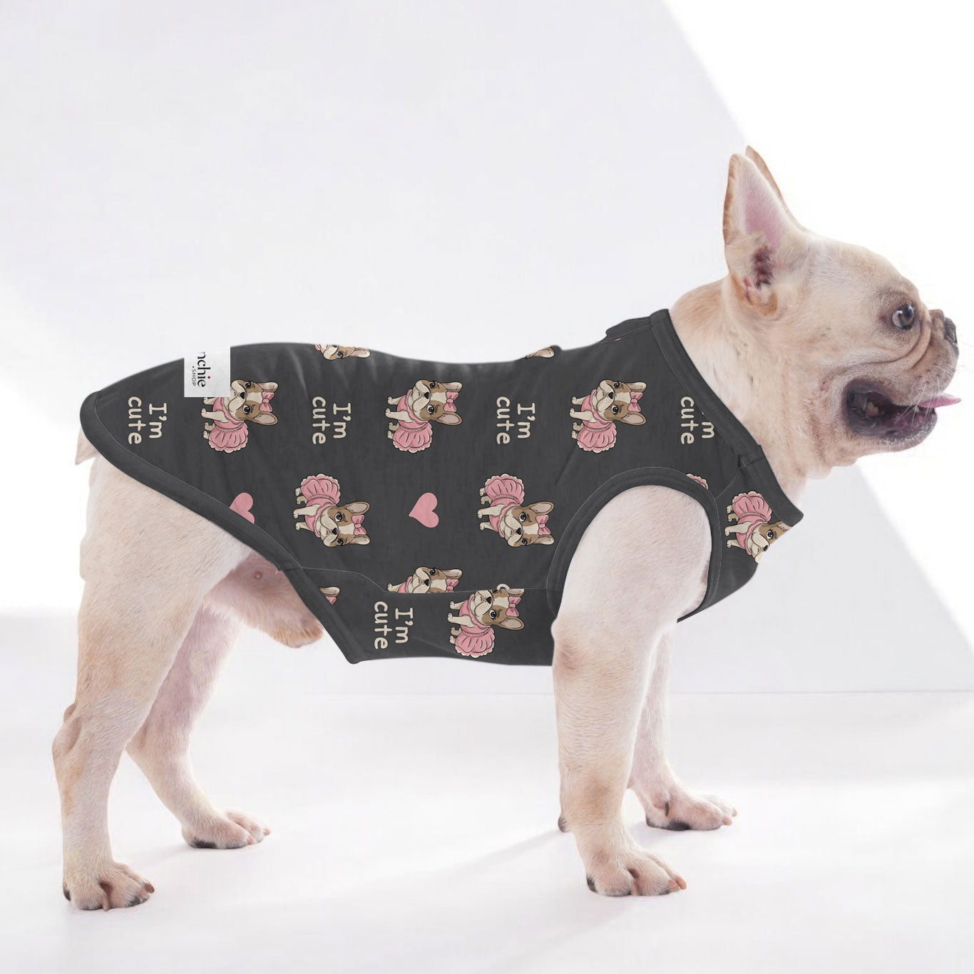 Checkers  -  Shirt for Frenchies - Frenchie Shop Original