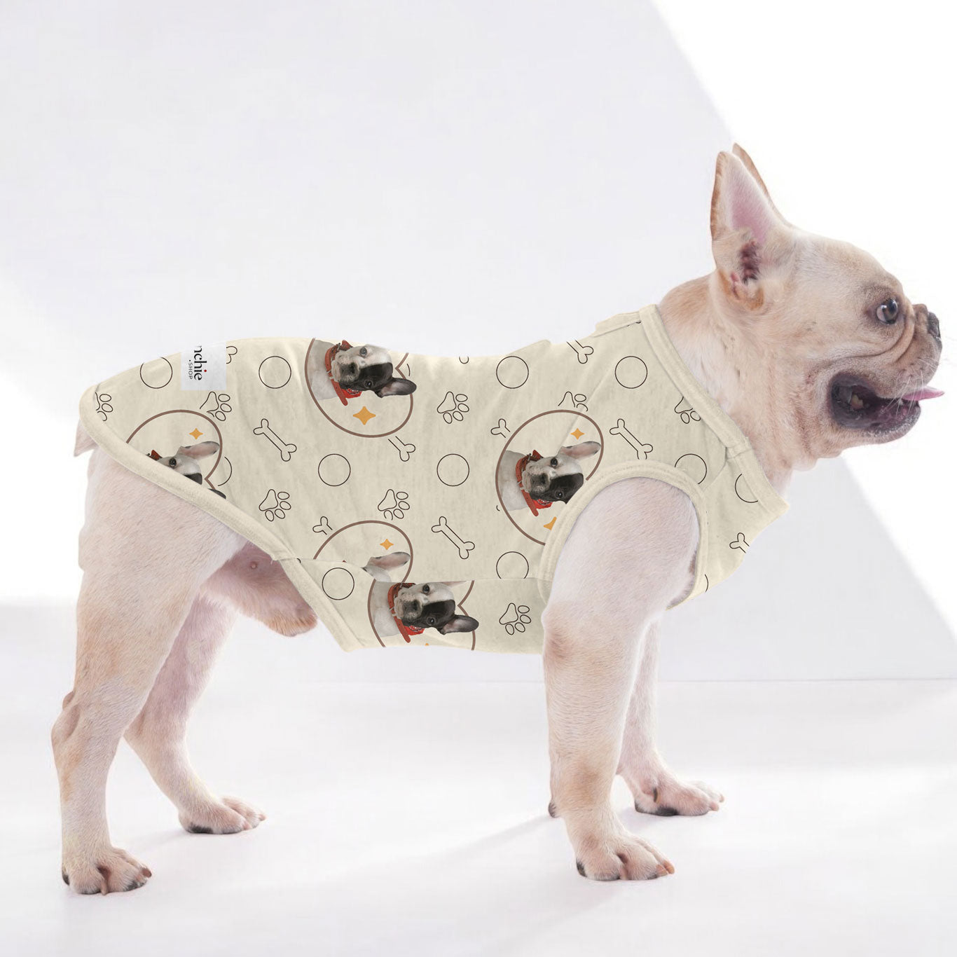 Personalized Shirt for Frenchies with Your Pup’s Image - Frenchie Shop Original