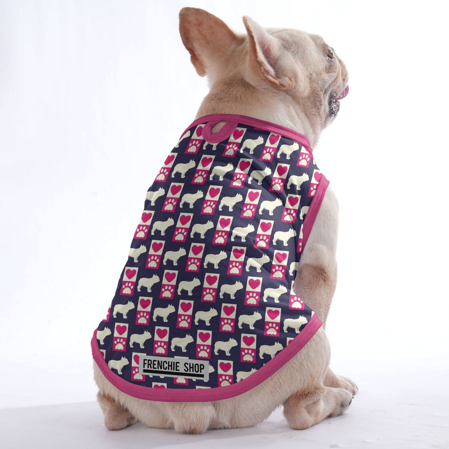 Pink love - Shirt for Frenchies - Frenchie Shop Original