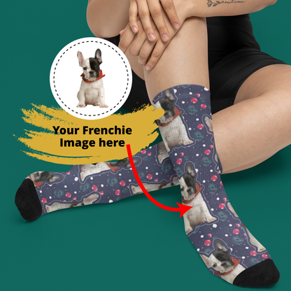 Custom socks  with Frenchie Photo