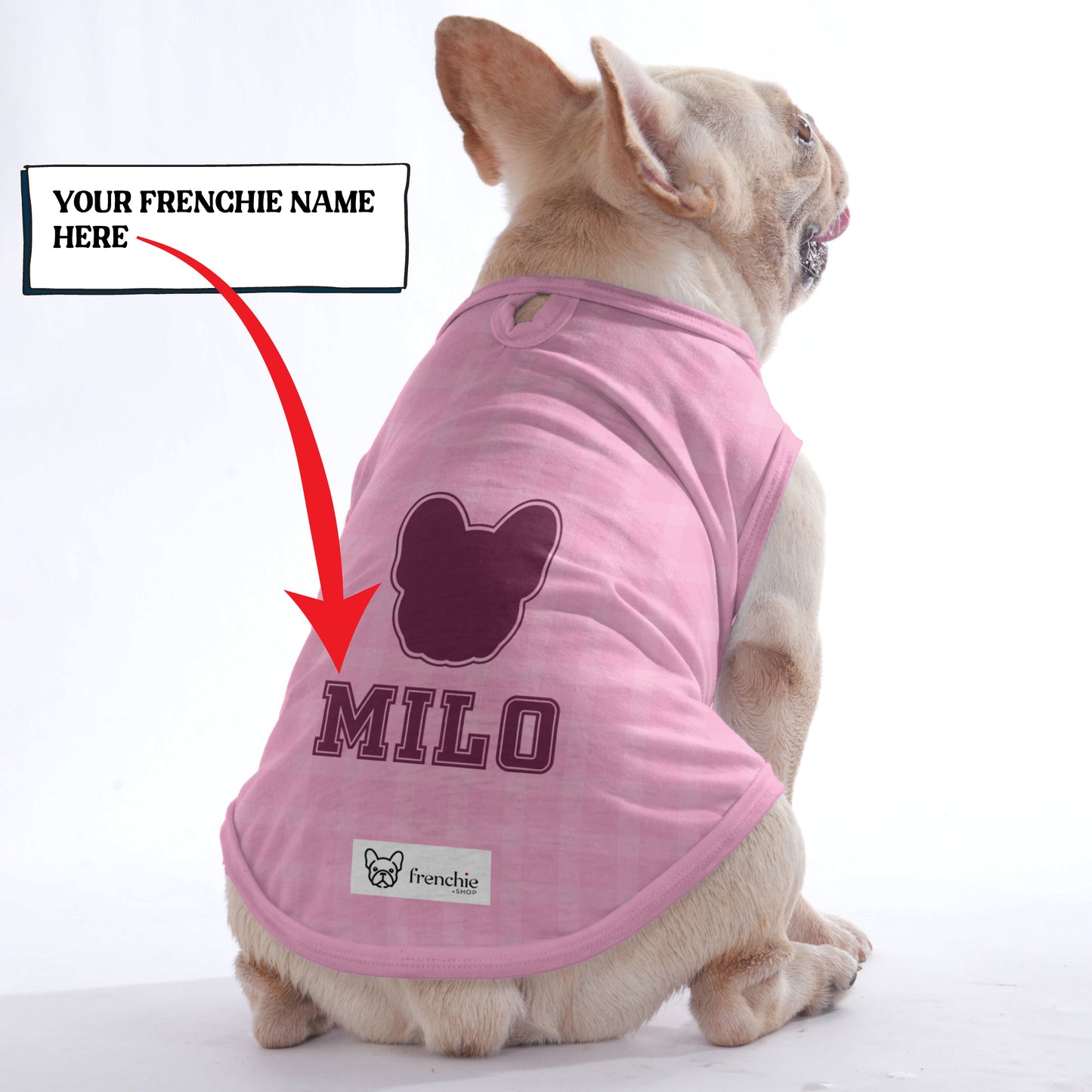 Personalized Shirt for Frenchies with Your Pup’s Name - Frenchie Shop Original