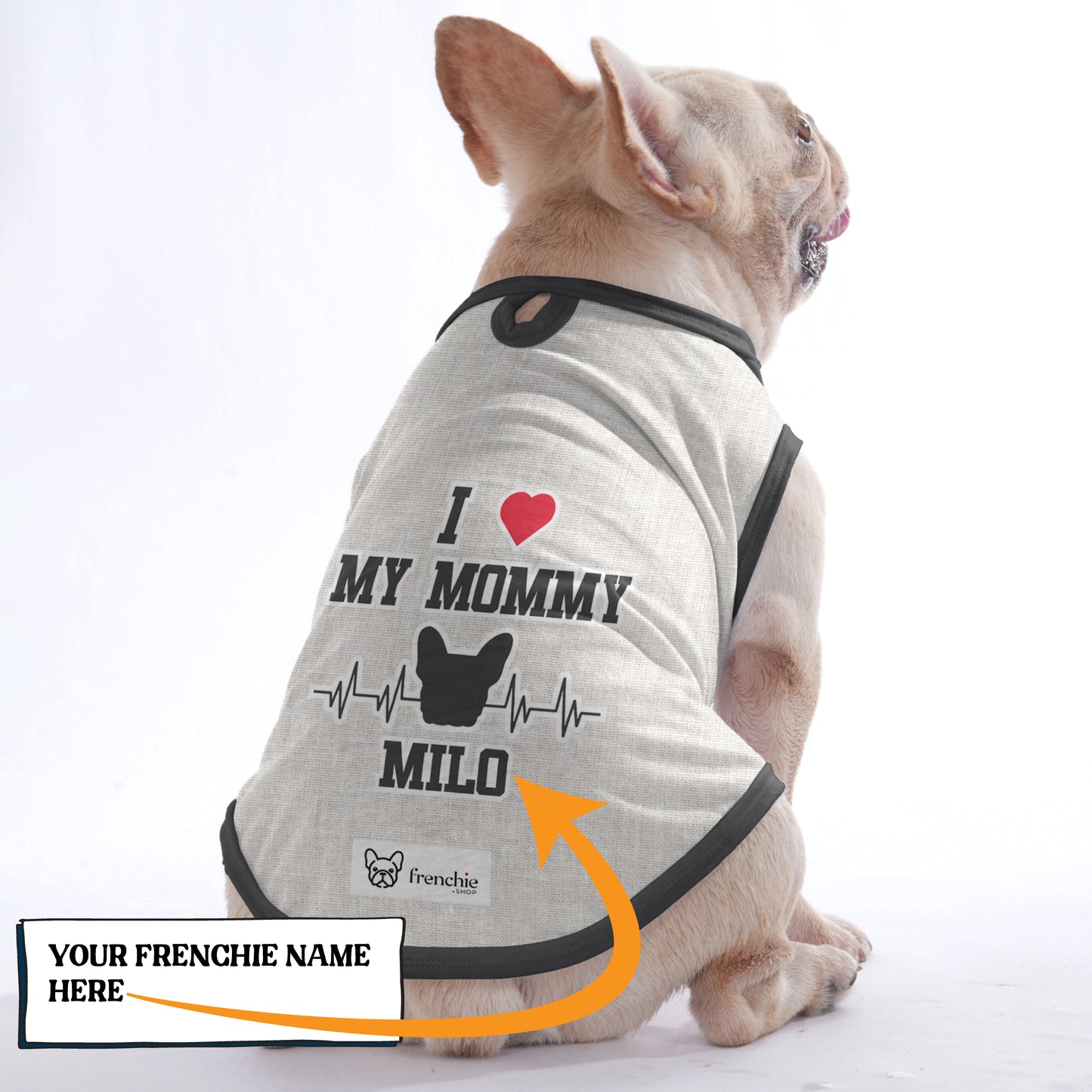 Personalized Shirt for Frenchies with Your Pup’s Name - Frenchie Shop Original