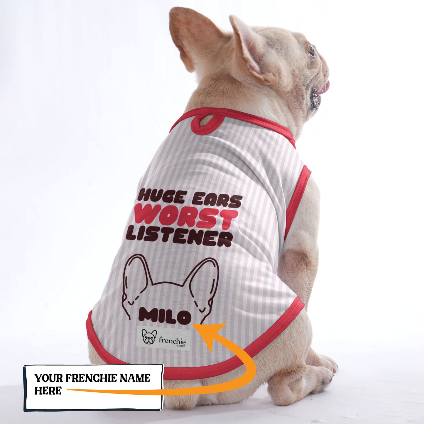 Personalized Shirt for Frenchies with Your Pup’s Name - Frenchie Shop Original