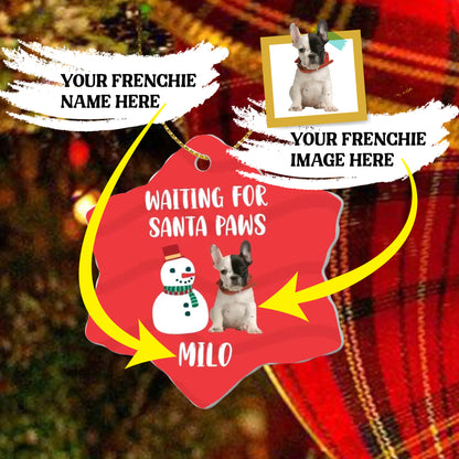 Personalized French Bulldog Ornaments Featuring Your Frenchie’s Image and Name