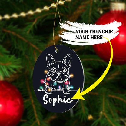 Personalized Ornaments for Frenchie Lovers with Your Frenchie’s Name