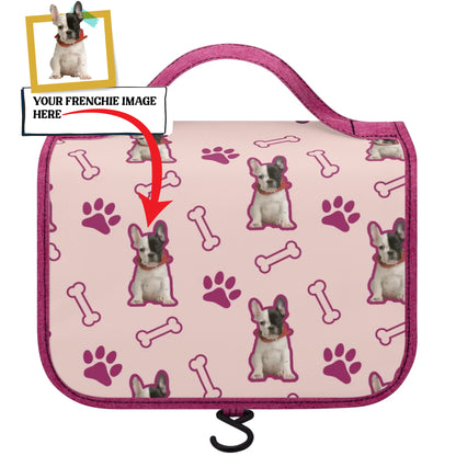 Personalized  Cosmetic Travel Bag with Your french  Bulldog’s Image