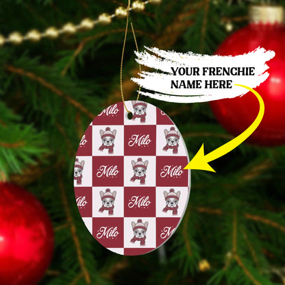 Personalized Ornaments for Frenchie Lovers with Your Frenchie’s Name