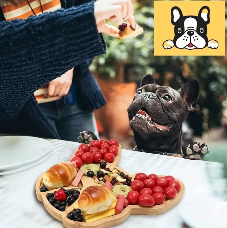 Cheesehound French Bulldog Cheese Board Food Tray