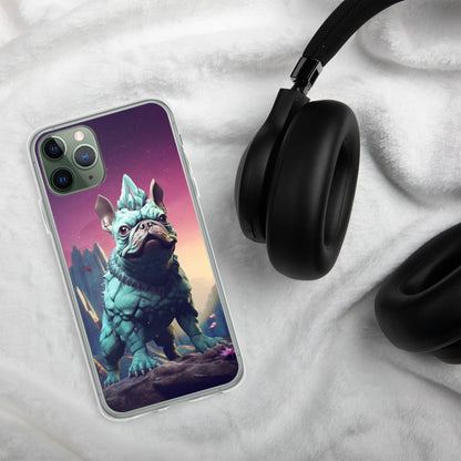 Dinosaur Frenchie iPhone Case - A Quirky and Prehistoric Choice for Pet Lovers and Dinosaur Admirers