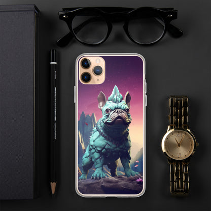 Dinosaur Frenchie iPhone Case - A Quirky and Prehistoric Choice for Pet Lovers and Dinosaur Admirers