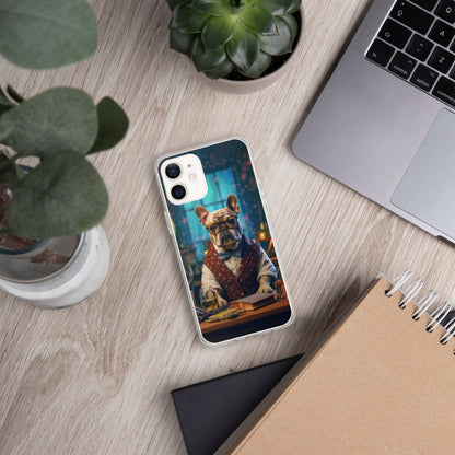 Professor Frenchie iPhone Case - A Sophisticated and Witty Choice for Pet Lovers and Academic Enthusiasts