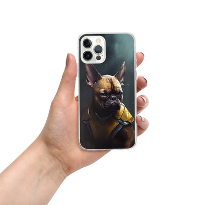 Chic Frenchie Illustrated iPhone Case - Ideal Present for Canine Aficionados