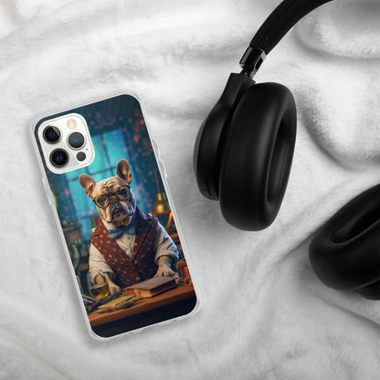 Professor Frenchie iPhone Case - A Sophisticated and Witty Choice for Pet Lovers and Academic Enthusiasts