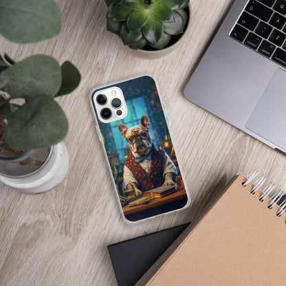 Professor Frenchie iPhone Case - A Sophisticated and Witty Choice for Pet Lovers and Academic Enthusiasts