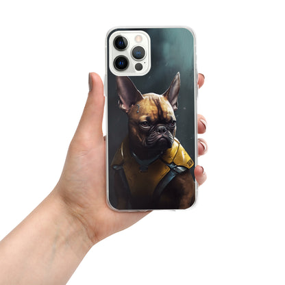 Chic Frenchie Illustrated iPhone Case - Ideal Present for Canine Aficionados