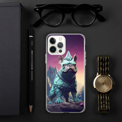 Dinosaur Frenchie iPhone Case - A Quirky and Prehistoric Choice for Pet Lovers and Dinosaur Admirers