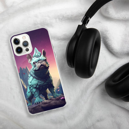 Dinosaur Frenchie iPhone Case - A Quirky and Prehistoric Choice for Pet Lovers and Dinosaur Admirers