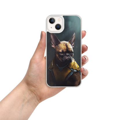 Chic Frenchie Illustrated iPhone Case - Ideal Present for Canine Aficionados