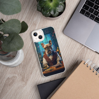 Professor Frenchie iPhone Case - A Sophisticated and Witty Choice for Pet Lovers and Academic Enthusiasts